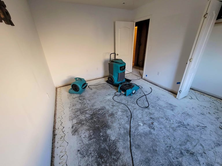 Professional water damage restoration equipment in Regina